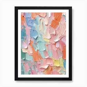 Pastels Impasto Brush Strokes 6 Art Print