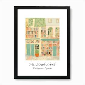 Valencia, Spain The Book Nook Pastel Colours 3 Poster Art Print