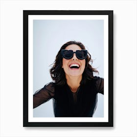 A Captivating Closeup Of A Woman Falling Into Laughter With Sheer Joy She Routinely Captures This Art Print