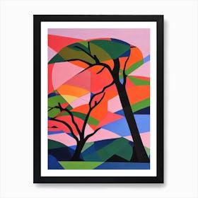 American Basswood Tree Cubist Art Print