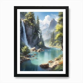 Waterfall 1 Art Print