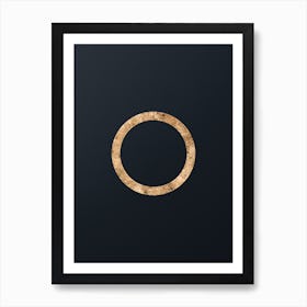 Abstract Geometric Gold Glyph on Dark Teal n.0220 Art Print