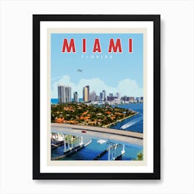 Miami Florida Travel Poster Art Print