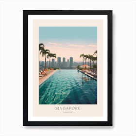 Singapore 2 Midcentury Modern Pool Poster Art Print