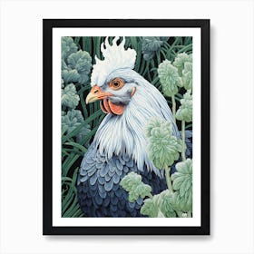 Ohara Koson Inspired Bird Painting Chicken 6 Art Print