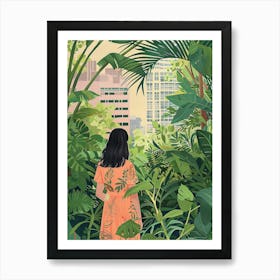 In The Garden Hamarikyu Gardens Japan 3 Art Print