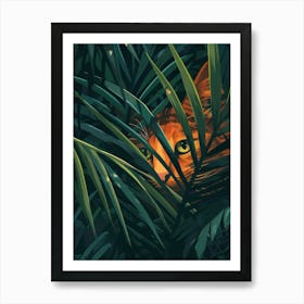 Cat In The Jungle 2 Art Print