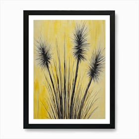 Australian yellow pampas grass flowers Art Print