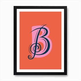 Letter B Typographic Poster