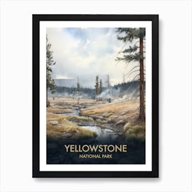 Yellowstone National Park Vintage Travel Poster 7 Art Print