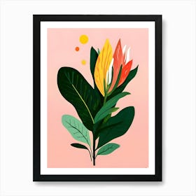 Tropical Flower Canvas Print Art Print