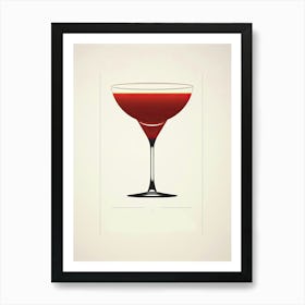 Mid Century Modern Boulevardier Floral Infusion Cocktail 2 Art Print