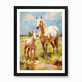 Horses Painting In Wyoming, Usa 3 Art Print