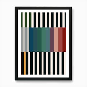 Fun Striped Abstract Art One Art Print