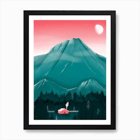 Snowy Mountains  Art Print