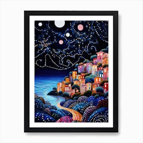 Sorrento, Italy, Illustration In The Style Of Pop Art 4 Art Print