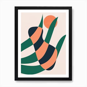 Abstract Botanical Plant Geometric Art Art Print