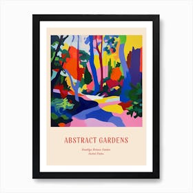 Colourful Gardens Brooklyn Botanic Garden Usa 2 Red Poster Art Print