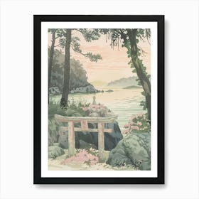 Ise Japan 3 Retro Illustration Art Print