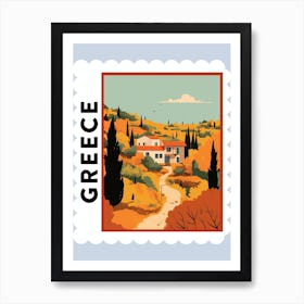 Greece 2 Travel Stamp Poster Art Print