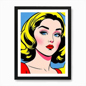 The Color of Confidence: A Woman's Pop Art Portrait Pop Art Poster