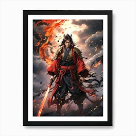 Ronin Samurai warrior win the battle Art Print