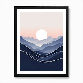 Landscape With Mountains 2 Art Print