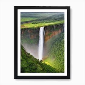 Kaieteur Falls Of The North, Guyana Realistic Photograph (2) Art Print