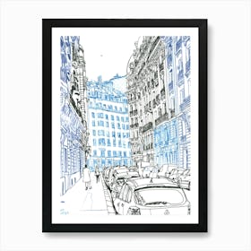 A Street Corner in Paris Art Print