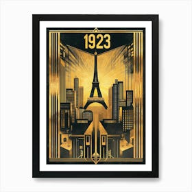 Aihrgdesign A Vintage Travel Poster Showcasing Art Deco Archi C924a112 F614 4745 9b9a 00b0513ddc1b 3 Art Print