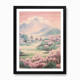 Mount Mitake In Tokyo, Japanese Landscape 3 Art Print