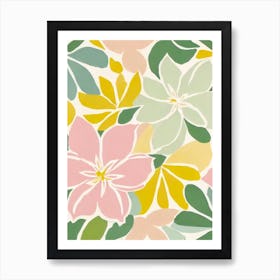 Camellia Pastel Floral 2 Flower Art Print