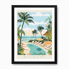 Poster Of Radisson Beach, Bali, Indonesia, Matisse And Rousseau Style 3 Art Print