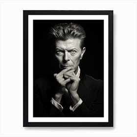Black And White Photograph Of David Bowie 1 Art Print