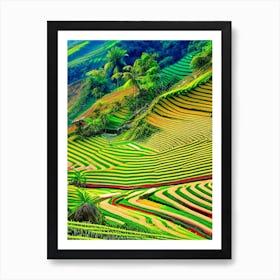 Banaue Rice Terraces Philippines Pop Art Photography Tropical Destination Art Print