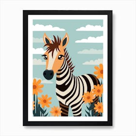 Baby Animal Illustration  Zebra 6 Art Print