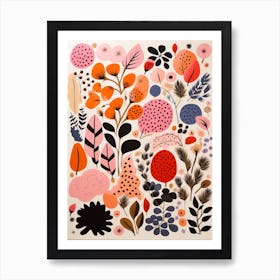 Abstract Matisse-Style Floral Pattern Art Print