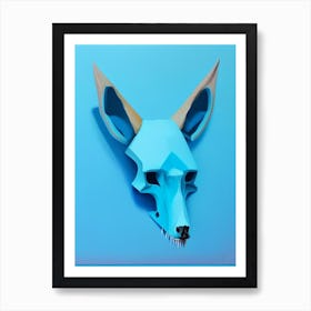 Animal Skull Blue Paul Klee Art Print