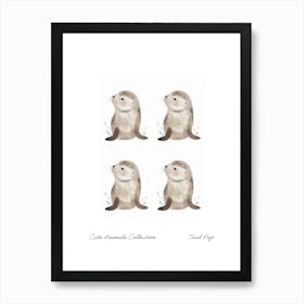 Cute Animals Collection Seal Pup 1 Art Print