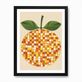 Orange Mosaic 14 Art Print