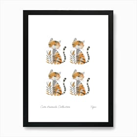 Cute Animals Collection Tiger 4 Art Print