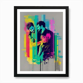 Two Men Hugging Art Print