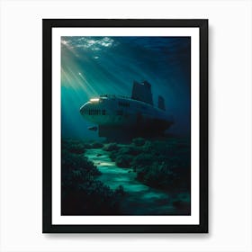 Submarine Under The Sea-Reimagined Poster