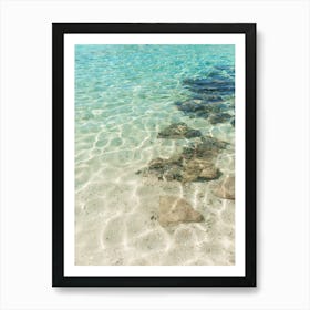 Clear Teal Water - Beach Photo Art - Croatia Travel Photography 1 Art Print