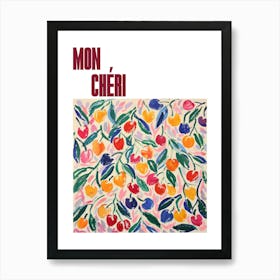 Mon Cheri Poster Summer Cherries Painting Matisse Style 9 Art Print