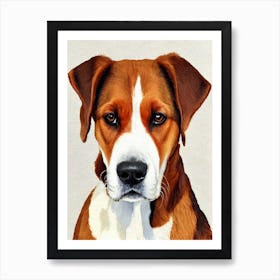 English Foxhound Watercolour Dog Art Print