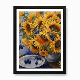 Still Life With Sunflowers Art Print