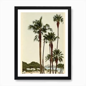 Cala Bassa Beach Ibiza Spain Vintage Art Print