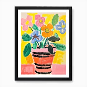 Flower Painting Fauvist Style Portulaca 3 Art Print