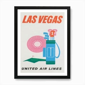 Las Vegas Golf Retro Vintage Travel Poster Art Print